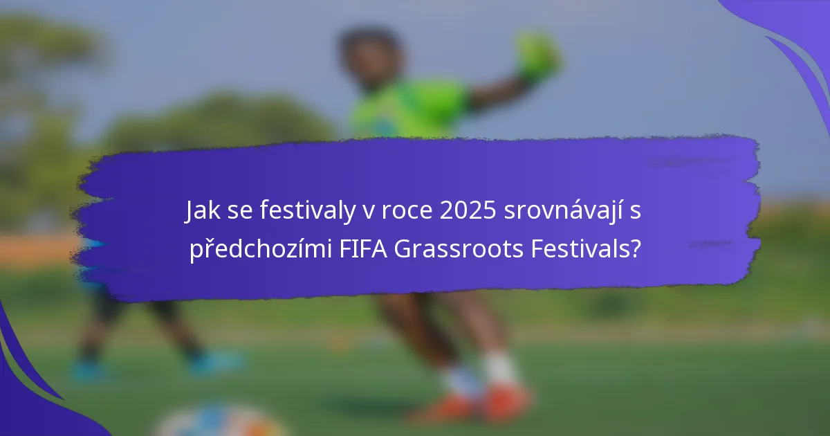 Jak se festivaly v roce 2025 srovnávají s předchozími FIFA Grassroots Festivals?