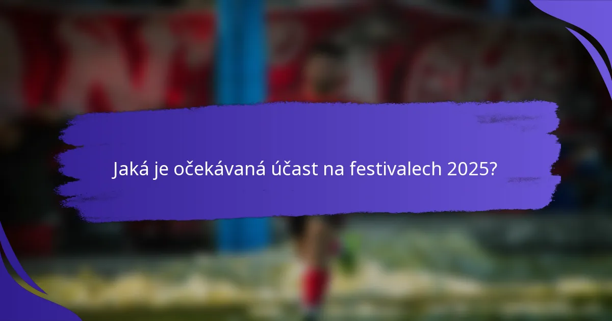 Jaká je očekávaná účast na festivalech 2025?
